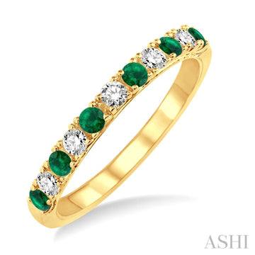 Diamond & Emerald Stackable Band